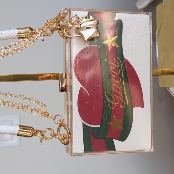 Gucci Paper Shopping Bag Upcycled Novelty Box Clutch Bag - Picture 2 of 7